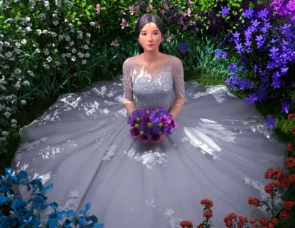婚纱女孩高模POSS