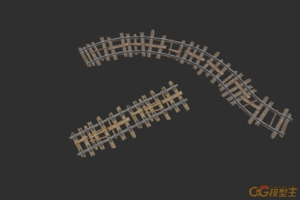 木头车轨 火车轨道模型