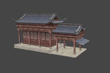 古建筑  瓦顶建筑物 3d模型 很不错哦