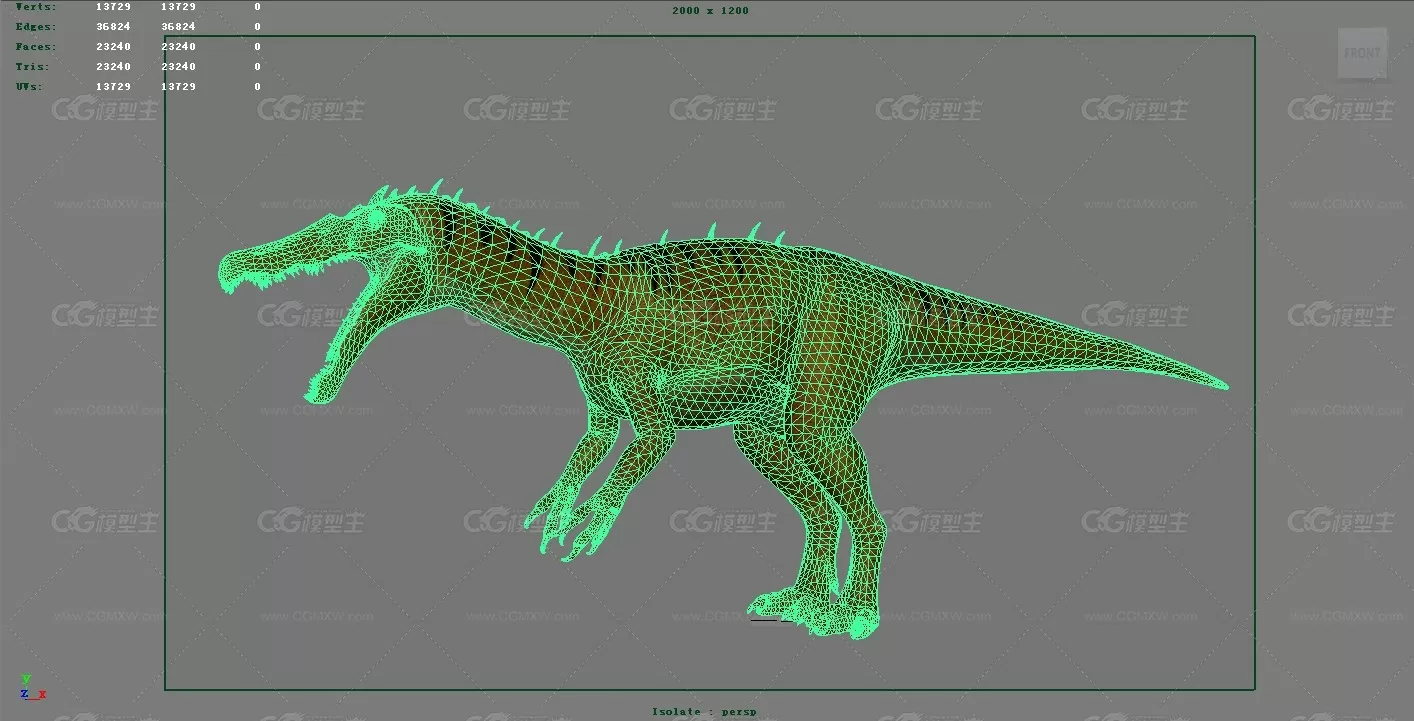 重爪龙  食肉恐龙 远古生物 恐龙 恐龙3D模型 侏罗纪公园  白垩纪-1