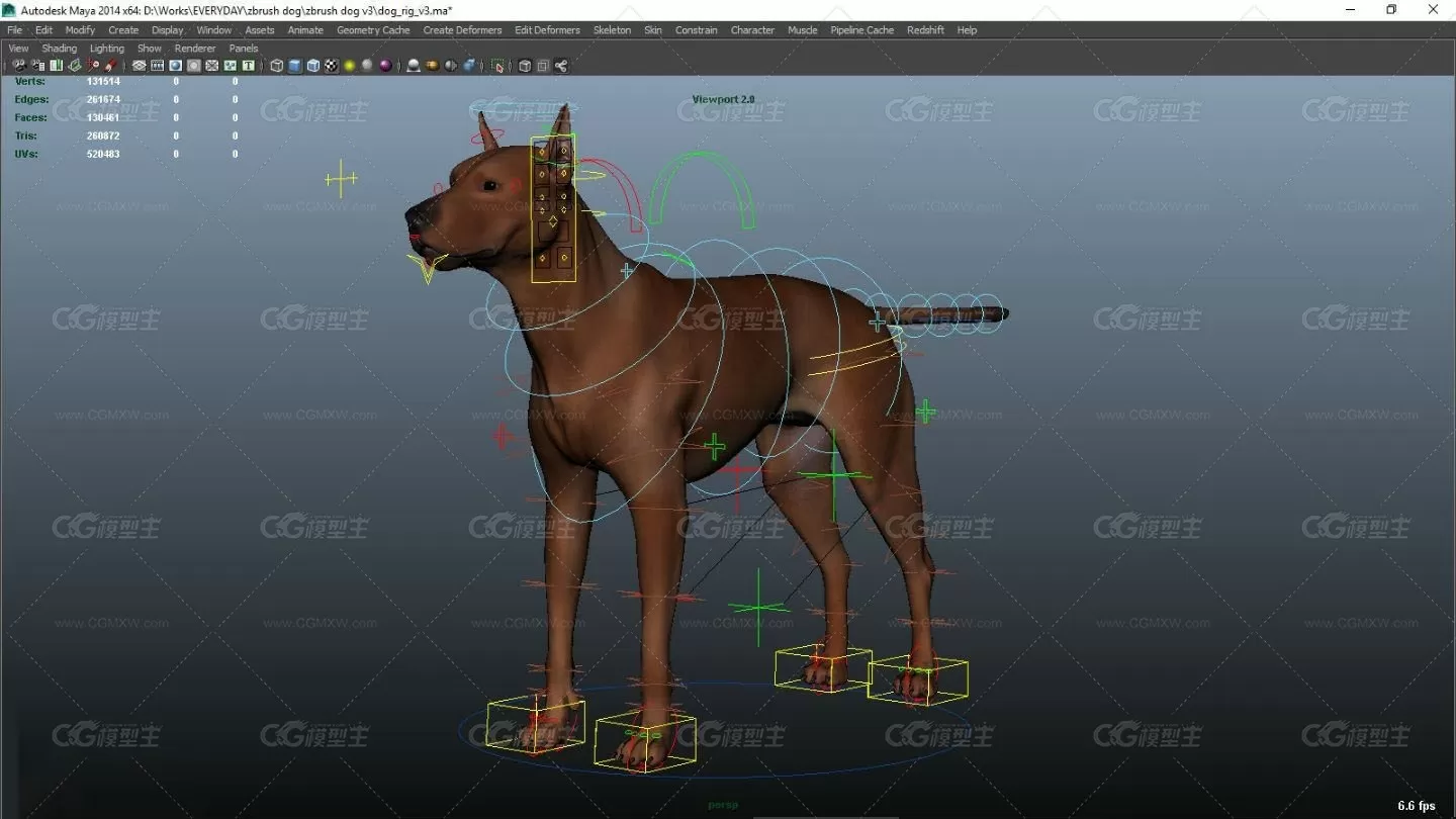 好牛逼的动物带绑定3D模型参考 大象 多种恐龙  狼 狗等模型-13