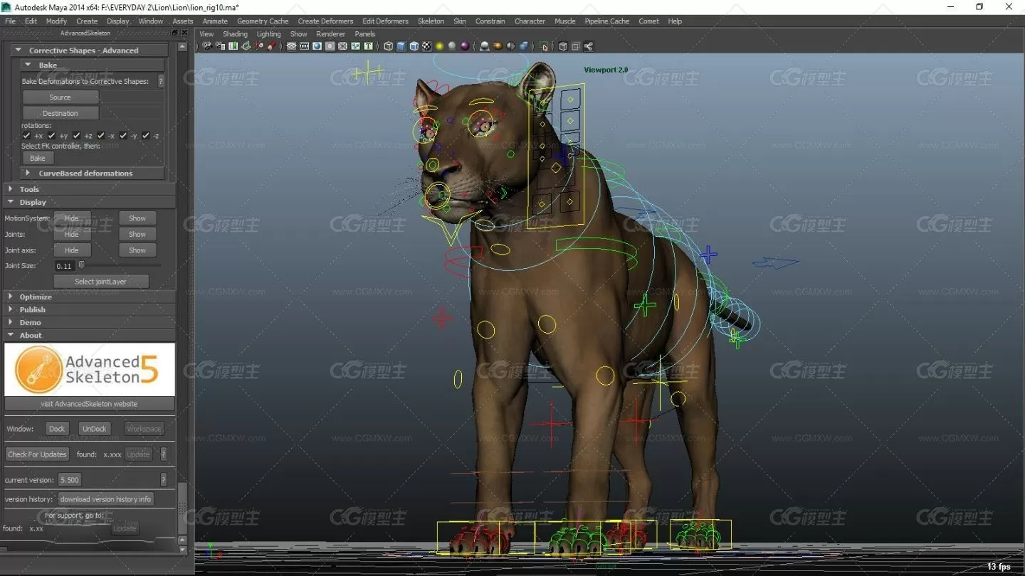 好牛逼的动物带绑定3D模型参考 大象 多种恐龙  狼 狗等模型-16