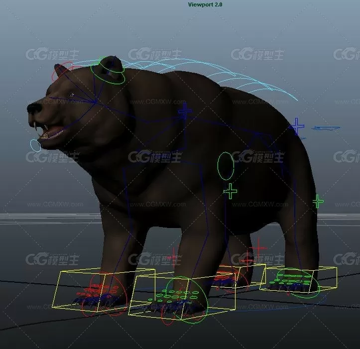 好牛逼的动物带绑定3D模型参考 大象 多种恐龙  狼 狗等模型-27