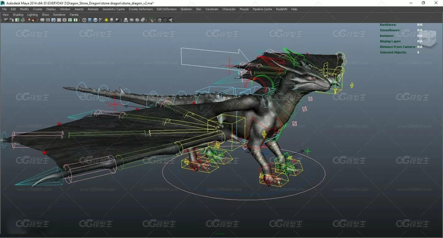 好牛逼的动物带绑定3D模型参考 大象 多种恐龙  狼 狗等模型-30