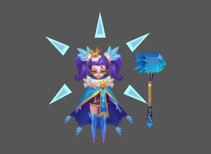 冰晶 女王 Q版 卡通 怪物