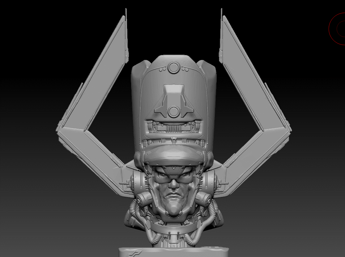 神奇四侠中的行星吞噬者半身雕塑3d模型，喜欢的拿走-2