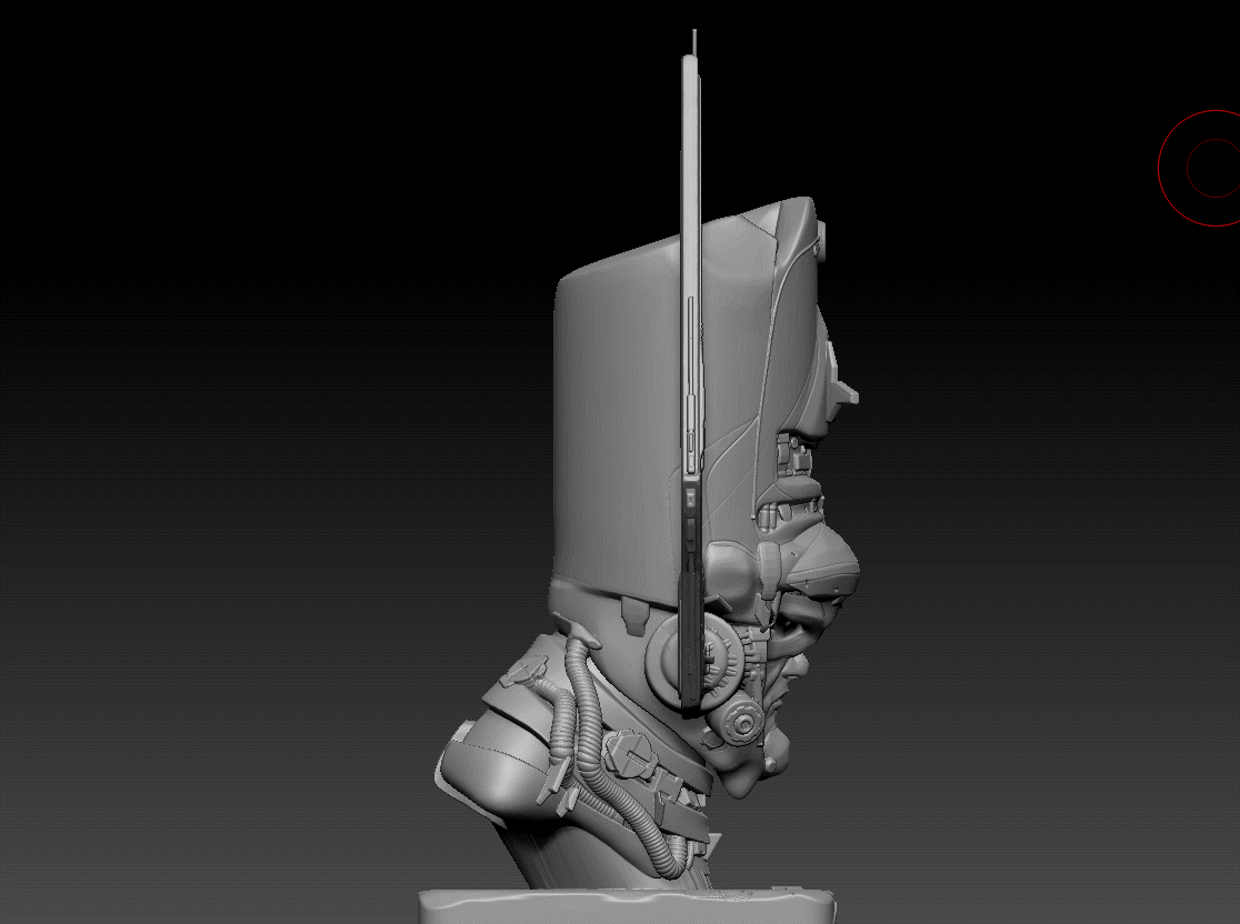 神奇四侠中的行星吞噬者半身雕塑3d模型，喜欢的拿走-8