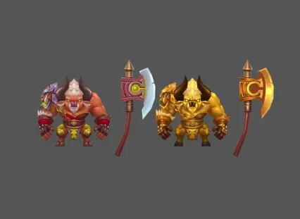 牛头人 Q版 国风 怪物 BOSS