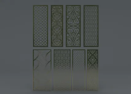 金属花格门窗、门，门窗，花格，屏风，隔断，古代门窗，中式门窗