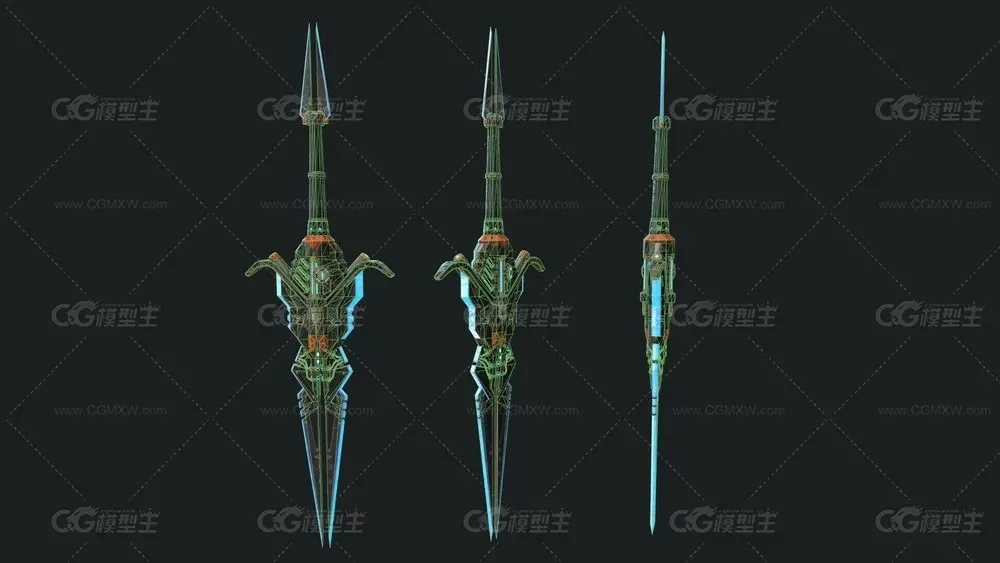 科幻 大剑 次世代3D模型-5