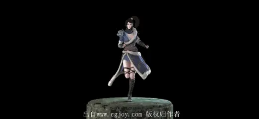 女剑客【带绑定和贴图】maya游戏模型