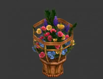 小姐花篮饰品 免费分享