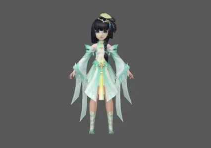 小公主 青衣仙童女孩