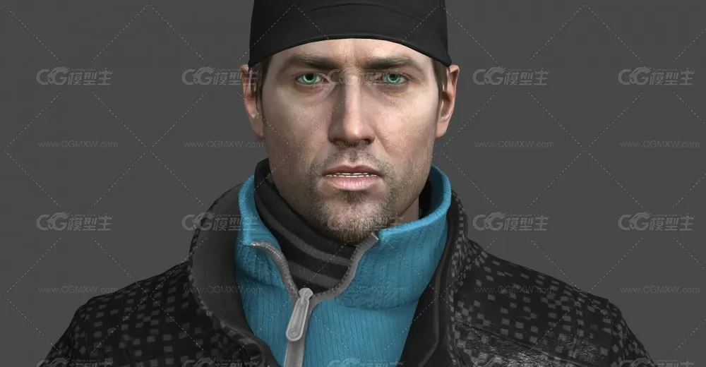 看门狗 艾登·皮尔斯(Aiden Pearce) 电脑黑客 游戏人物 格子皮套风衣-8