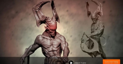 ZBrush雕刻恶魔生物3D模型教程