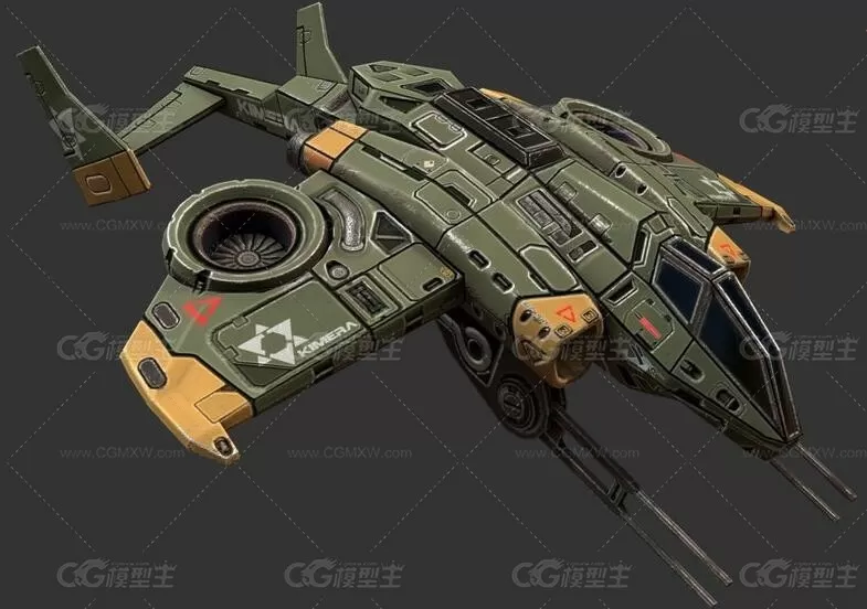 次时代 科幻战斗机3D模型Sci-Fi Vertol Gunship-7