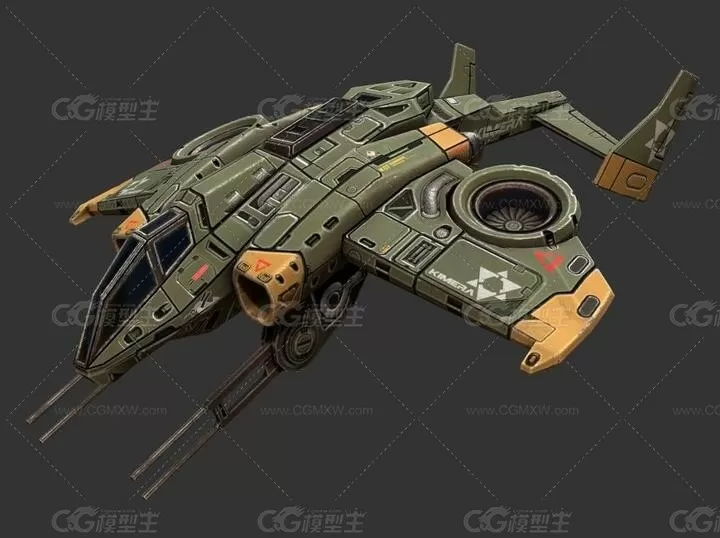 次时代 科幻战斗机3D模型Sci-Fi Vertol Gunship-6