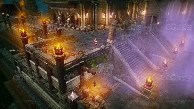 Unity3d 魔幻城场景游戏模型 Fantasy Action RPG Tileset-5