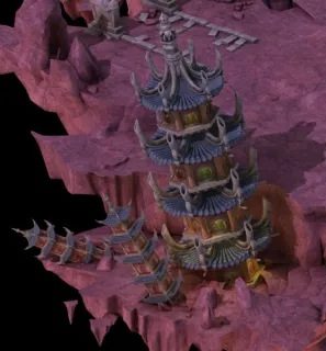 石塔  筑群落场景