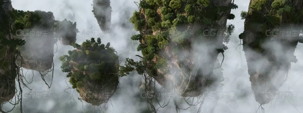 阿凡达，悬浮山，云海，森林，岩石-1