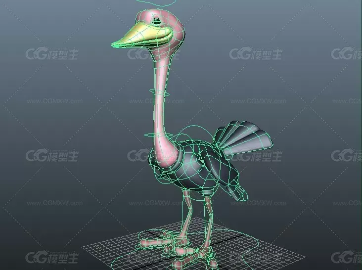 小鸵鸟3D模型-2