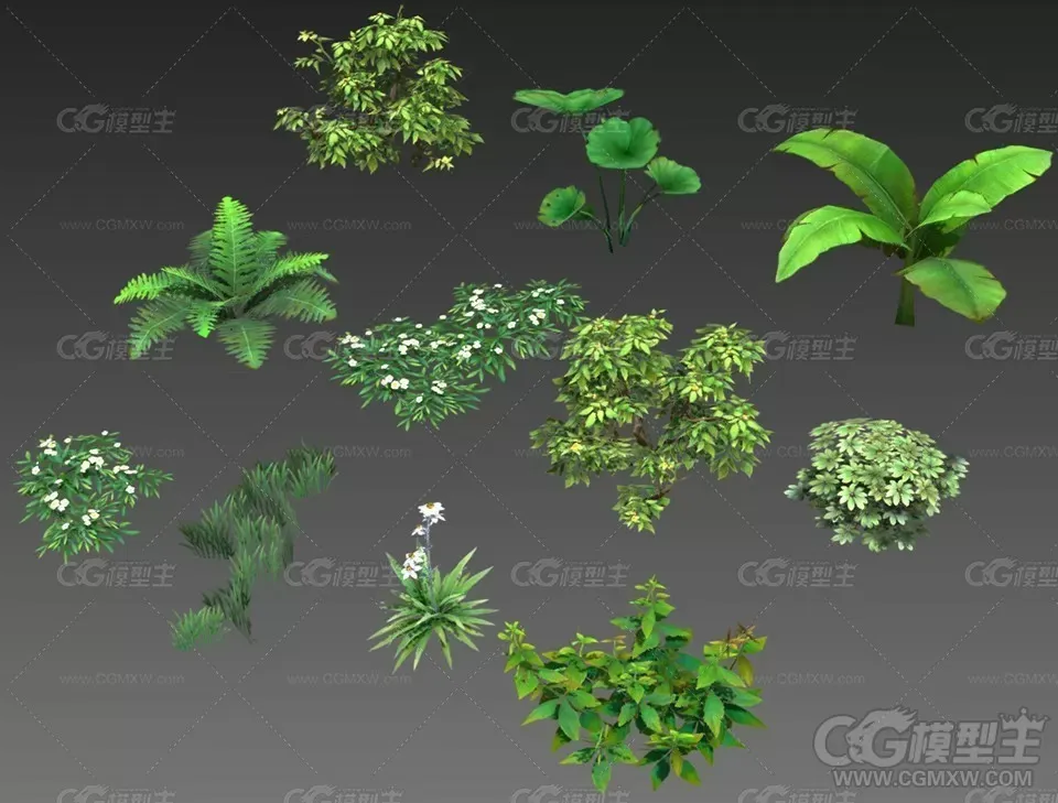 一些低模花草植物模型-2