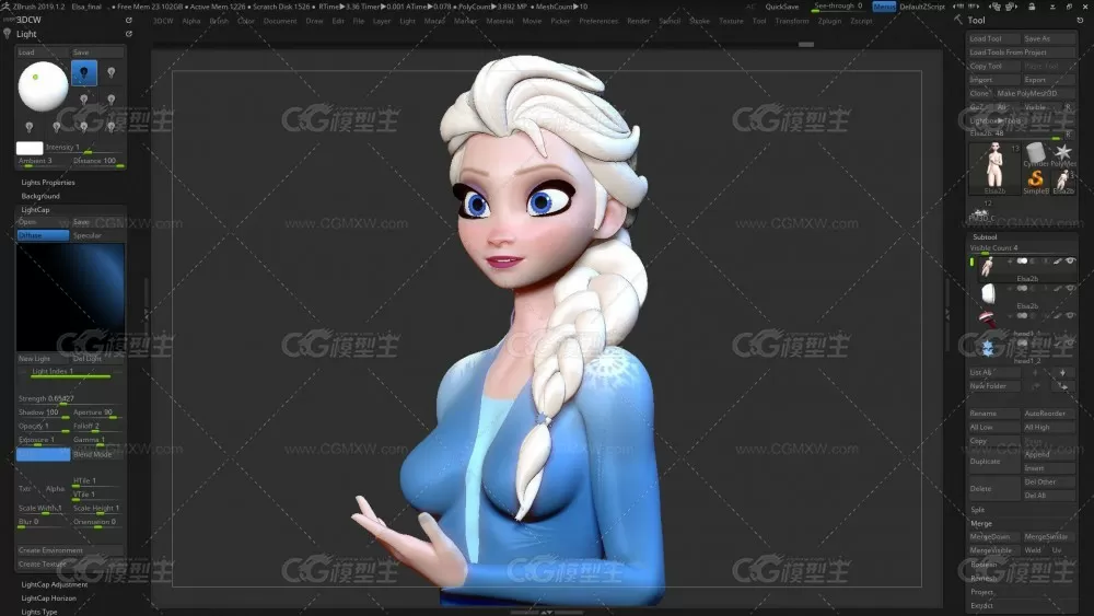 动画电影冰雪奇缘公主爱莎Elsa 可打印-3