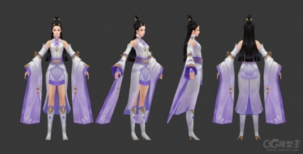 古风美女游戏3D模型