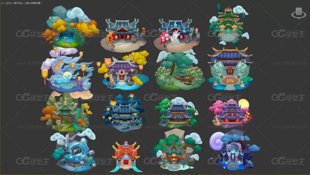 云梦四时歌全套模型中国风角色场景3d模型-21