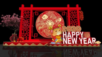 春节美陈_鼠年吉祥 新年商场DP点 网红打卡点 2020年新年美陈