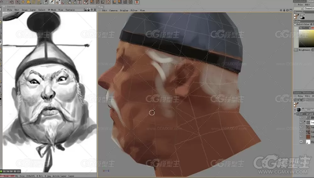 3D游戏角色手绘制作视频教程-17