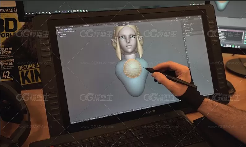 Blender雕刻一个塞尔达公主 视频教程-5