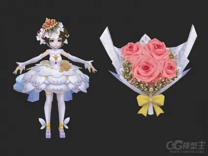 小乔纯白花嫁