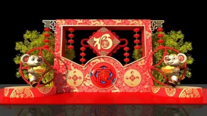 春节美陈_鼠年吉祥 新年商场DP点 网红打卡点 2020年新年美陈
