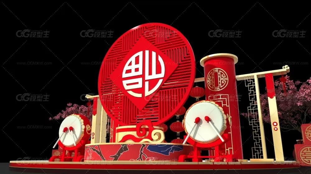 春节美陈_鼠年吉祥 新年商场DP点 网红打卡点 2020年新年美陈-3