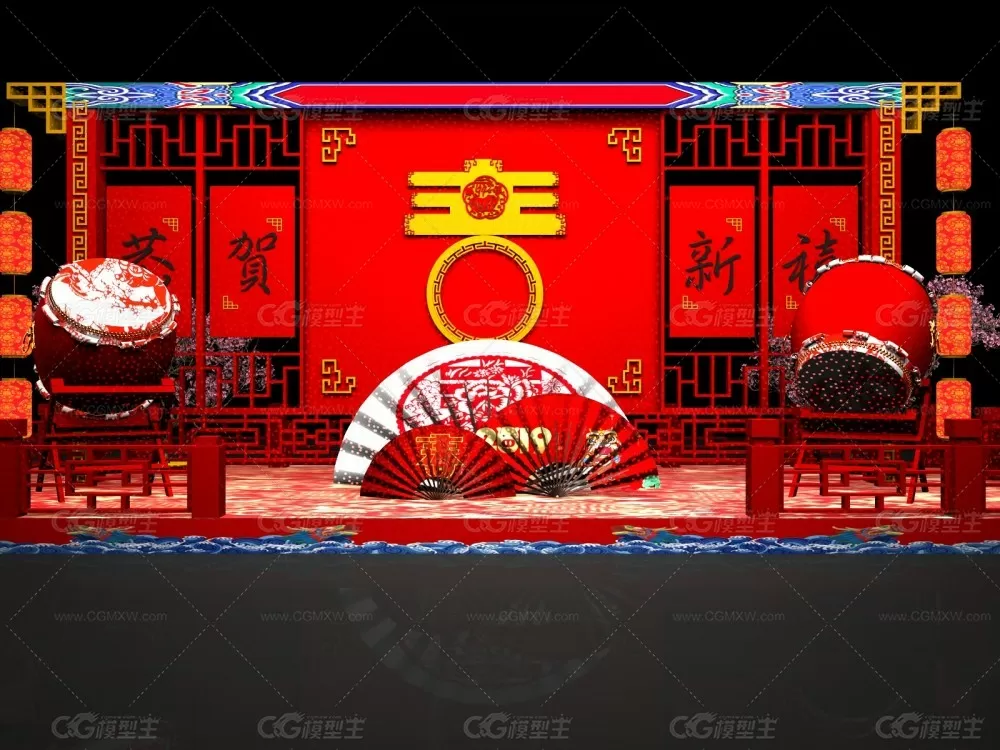 春节美陈_鼠年吉祥 新年商场DP点 网红打卡点 新年美陈-1