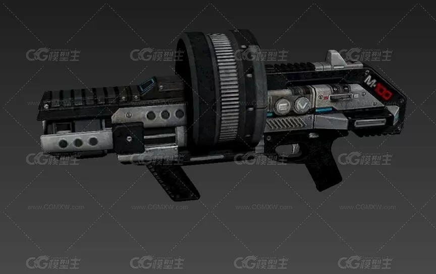 48个高科技未来武器模型 3DMAX格式 带法线 PBR 光滑度贴图-35