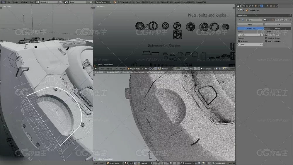 超牛科幻的Blender硬表面建模3D教程-2