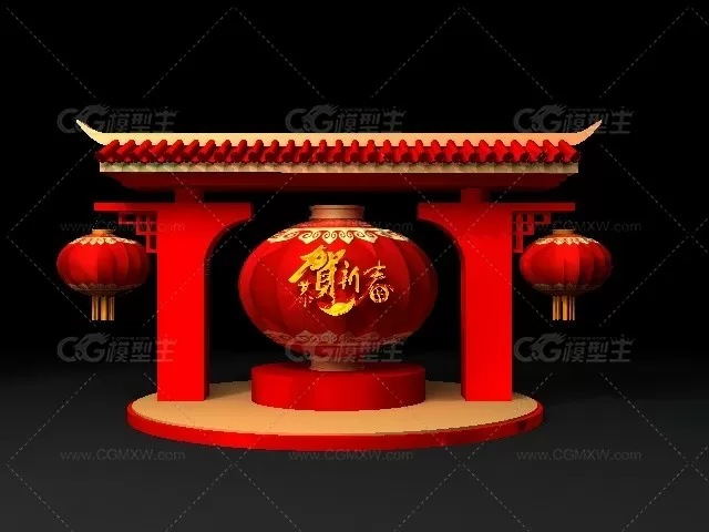 春节美陈_鼠年吉祥 新年商场DP点 网红打卡点 新年美陈-1