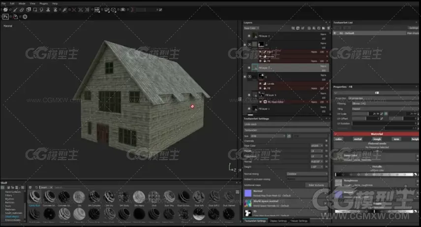 3ds max Substance ue4 高级深林小屋场景建模教程-6