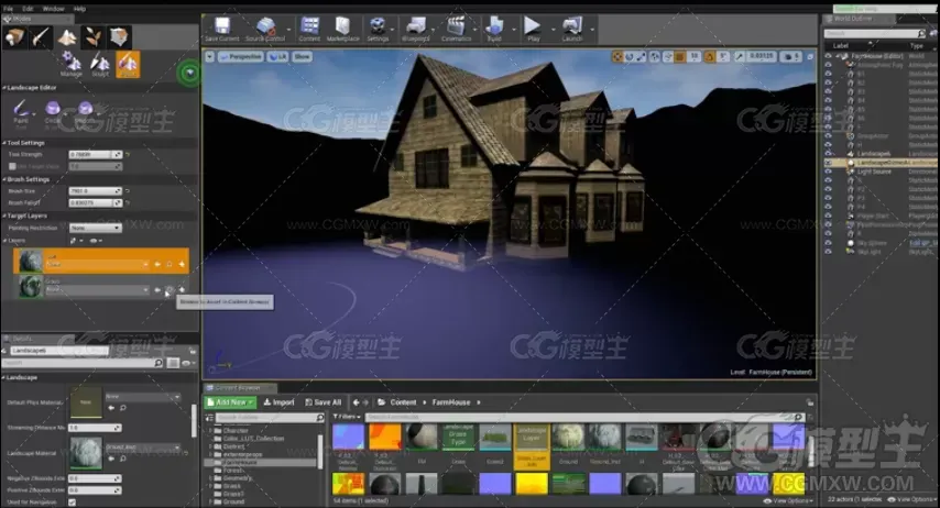 3ds max Substance ue4 高级深林小屋场景建模教程-11