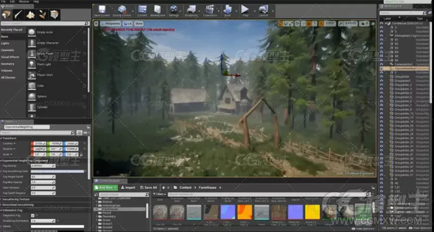 3ds max Substance ue4 高级深林小屋场景建模教程-14
