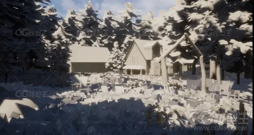 3ds max Substance ue4 高级深林小屋场景建模教程-16