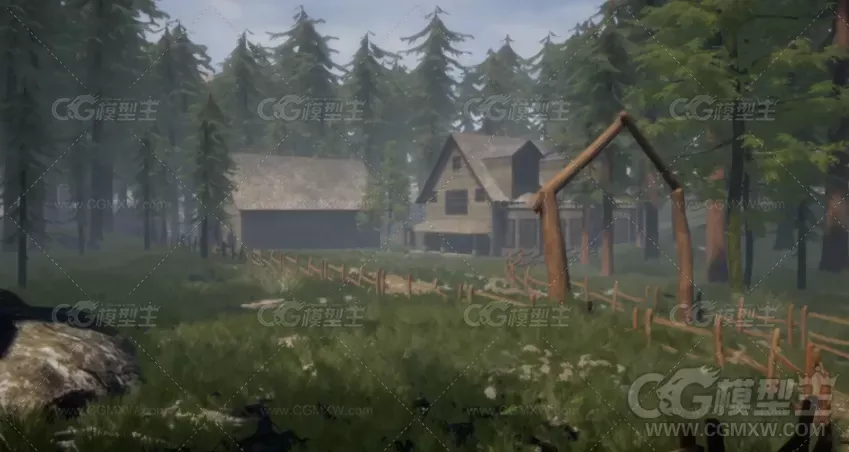3ds max Substance ue4 高级深林小屋场景建模教程-17