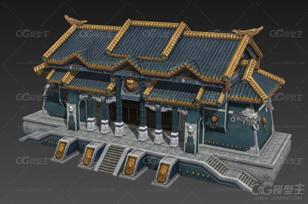 古代游戏场景3D模型-1