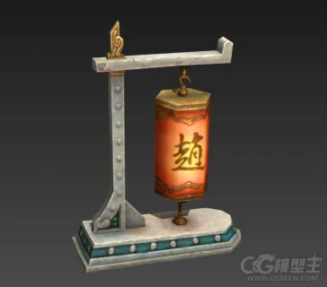 古代街灯3D模型 石柱灯模型