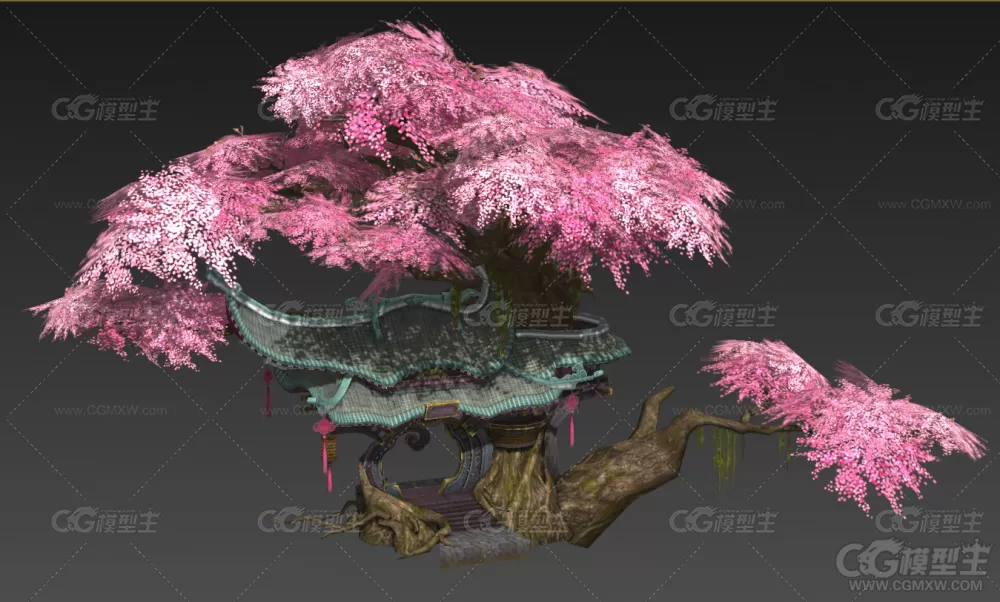 桃花岛 3D场景模型-1