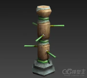 练功桩3D模型