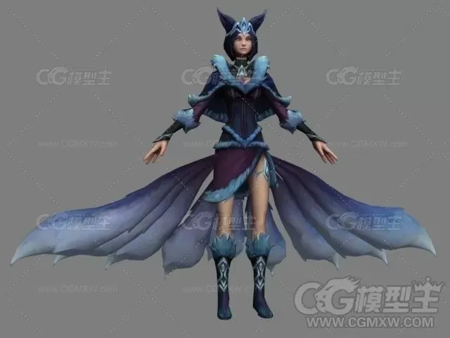 九尾狐3D模型 游戏资源-1