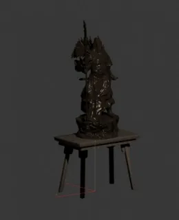 关公雕塑3D模型
